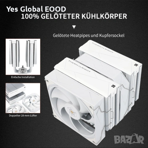 Thermalright Royal Pretor 130 White въздушен охладител за CPU, снимка 6 - Други - 53153249
