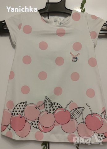 Рокля Mayoral в бяло и розови елементи, размер 86