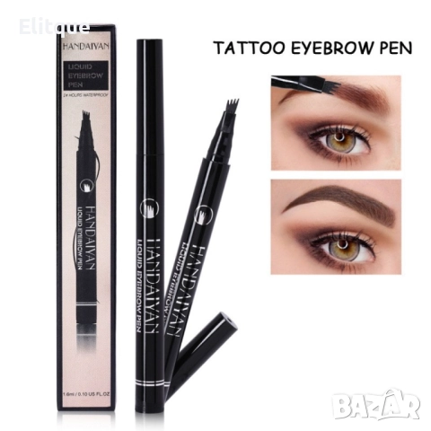 Молив тату за вежди, снабден с четириглав гребен на течна основа - HZS314, снимка 8 - Други - 52830648