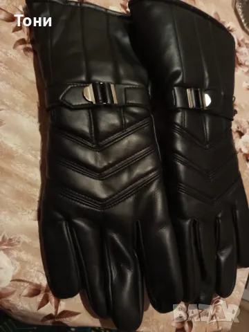 Винтидж Мъжки Дълги Кожени Ръкавици Нови , снимка 4 - Ръкавици - 47817372