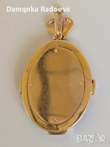 СССР златна висулка с Якутски Диаманти 14 карата, снимка 11 - Колиета, медальони, синджири - 49783796