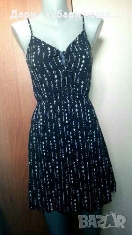 Лека рокличка H&M, в черно и бяло👗🍀XS,S,S/M👗🍀арт.2077, снимка 2 - Рокли - 33645460