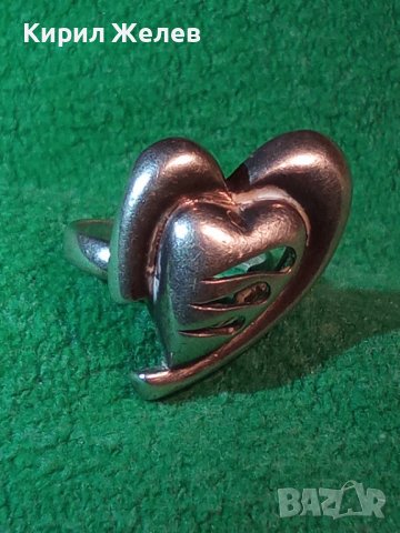 СТИЛИЗИРАН СЪРЦЕВИДЕН СТАР СРЕБЪРЕН АЖУРЕН АРТ ПРЪСТЕН СРЕБРО 925 МАЙСТОРСКА ИЗРАБОТКА 6709, снимка 17 - Пръстени - 36817846