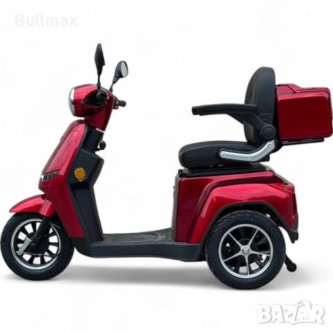Електрическа триколка Fullmax R1 Robot, 1500W, 60V/20Ah, Червена, CE сертификат, снимка 2 - Инвалидни скутери - 52569986