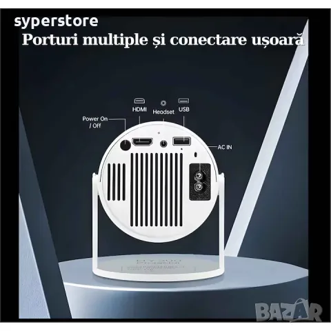 Видео проектор Digial One SP01010, 4k, UltraHD, Android 12, smart, 8000 лумена, Wi-Fi 6, BT 5.0, 128, снимка 6 - Плейъри, домашно кино, прожектори - 49372541