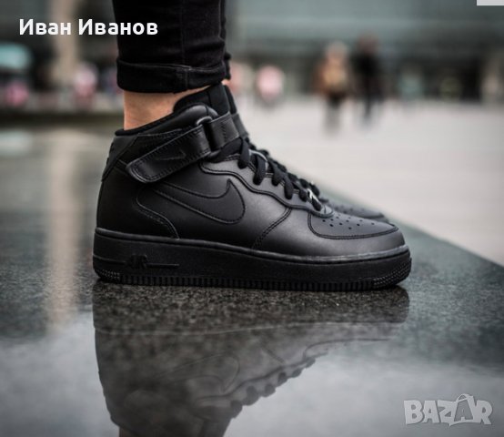 оригинални  кецове  (маратонки ) NIKE AIR FORCE 1 MID (GS)  номер 38-38,5, снимка 2 - Кецове - 38429752