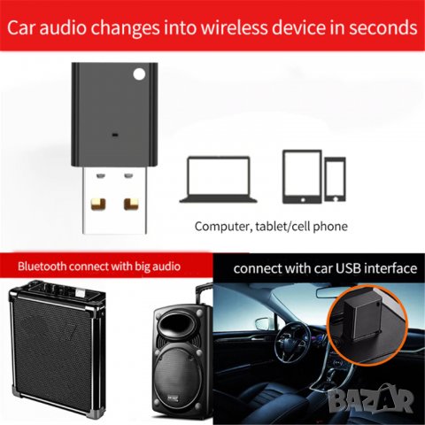 Блутут Авто Хендсфрий Донгъл / Bluetooth USB Адаптер за кола , снимка 6 - Аксесоари и консумативи - 26706800