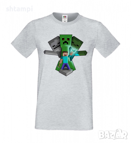 Мъжка тениска Steve Football , майнкрафт,Minecraft,Игра,Забавление,подарък,Изненада,Рожден Ден., снимка 9 - Тениски - 36497205