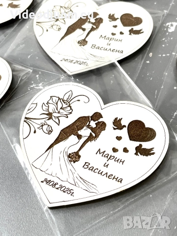 Сватбени сувенири- магнит, снимка 4 - Декорация за дома - 46660053