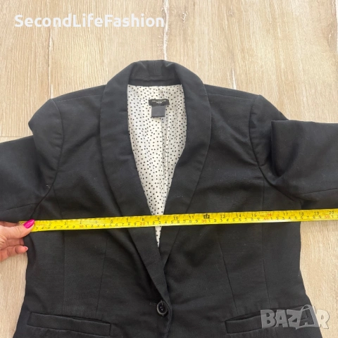 Дамско сако Ann Taylor Petite, размер 10P, черно, снимка 4 - Сака - 53412933