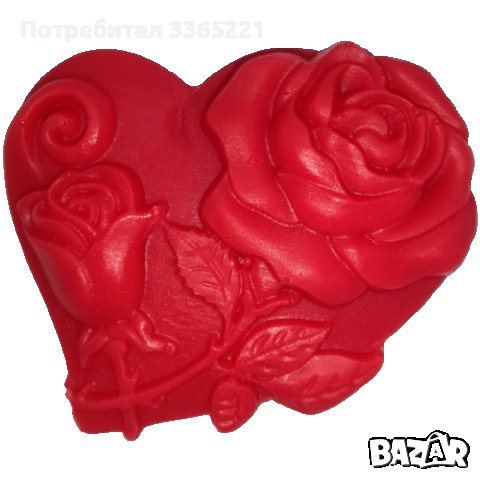 Сапун сърце с рози