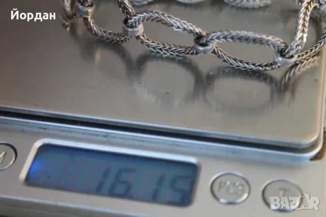 Дамска сребърна гривна, снимка 12 - Гривни - 49405272