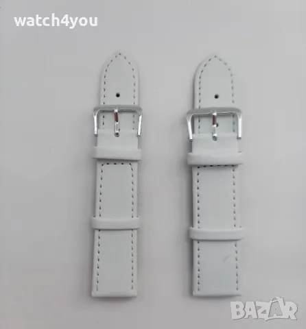 НОВА БЯЛА КАИШКА ОТ ЕСТЕСТВЕНА КОЖА.БЕЛИ КАИШКИ ЗА ЧАСОВНИЦИ.BIALA KAISHKA BQLA KAI{KA WHITE STRAP, снимка 5 - Каишки за часовници - 37700150