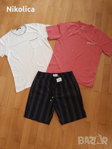 Мъжки къси и дълги дънки Bershka, блузи Calvin Klein, DKNY, Wikiki, размер М. НОВИ или много запазен, снимка 7 - Дънки - 36557726