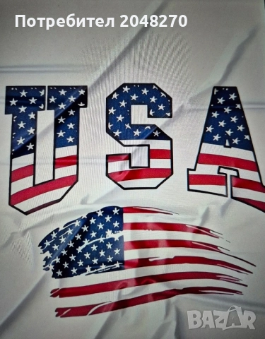 Нова Мъжка Тениска с инциали USA с размери ХХL , снимка 2 - Тениски - 51987342
