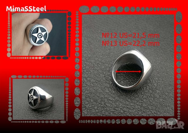 G Star Мъжки стоманен пръстен Stainless Steel 316L , снимка 9 - Пръстени - 27690532