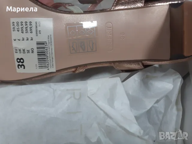 Последна бройка дамски сандали Esprit цвят шампанско розово , Нови дамски сандали 38 номер, снимка 10 - Сандали - 47854406