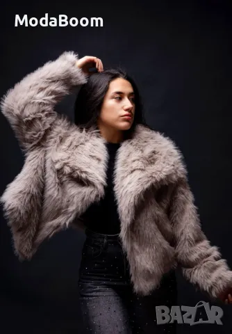 Дамско сиво яке , снимка 5 - Якета - 48374325