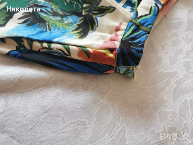 Разкроена пола в пъстри цветове, снимка 4 - Поли - 51376144