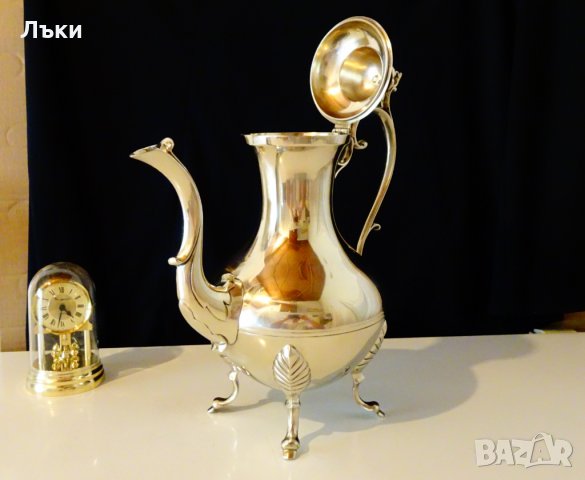 Старинна английска кана,чайник никелово сребро. , снимка 6 - Антикварни и старинни предмети - 26268954