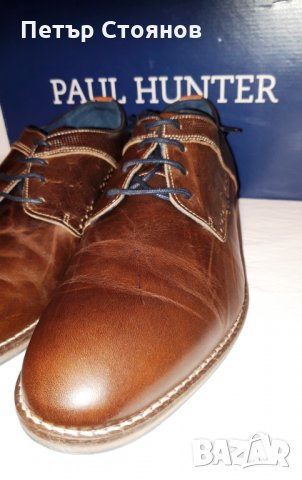 Стилни и удобни мъжки обувки от естествена кожа PAUL HUNTER №44, снимка 3 - Ежедневни обувки - 27350863