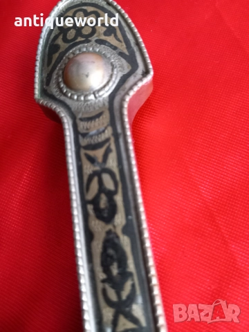 Стара Голяма Черкезка  Кавказка Кама Сребро, Ниело, снимка 3 - Антикварни и старинни предмети - 52488854