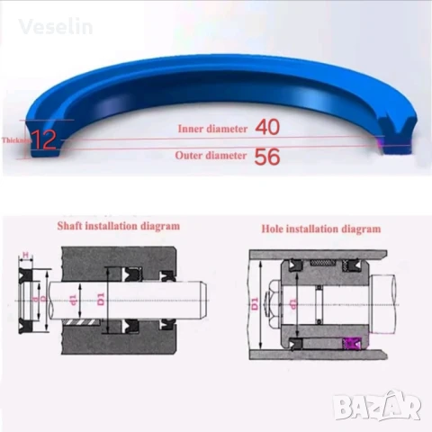 Хидравлични уплътнители , снимка 3 - Резервни части за машини - 50958789