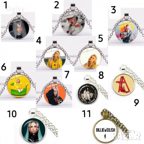 Медальони Billie Eilish / Били Айлиш, снимка 7 - Колиета, медальони, синджири - 29054896