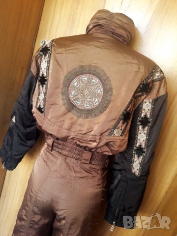 Нов Шоколадово-черен зимен ски гащеризон със златисти елементи С, снимка 8 - Спортни екипи - 35087831