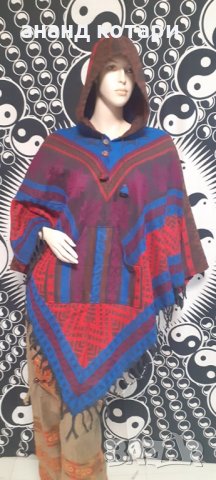  Вълнено пончо от Непал, снимка 2 - Суичъри - 27447383