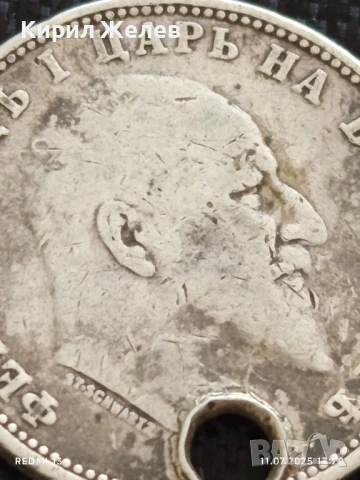 Сребърна монета 1 лев 1910г. Царство България продупчена за НАКИТ, НОСИЯ, КОЛЕКЦИЯ 40475, снимка 11 - Нумизматика и бонистика - 50986225