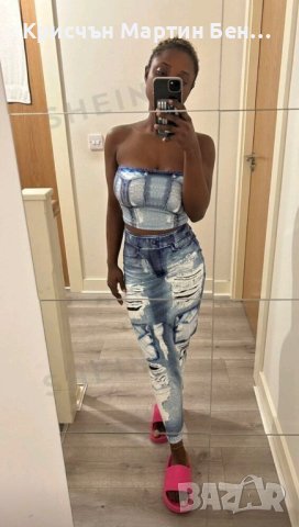 Сет от Бюстие и пола тип молив /хс с м л , снимка 2 - Корсети, бюстиета, топове - 44111775