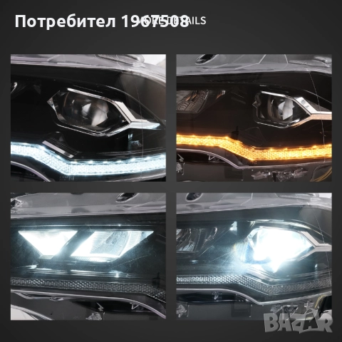 Комплект Full LED фарове с динамични мигачи за Мустанг 2018- Mustang, снимка 5 - Части - 51611898
