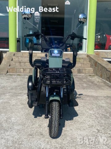 Електрическа триместна триколка X1 1800W/48V/20Ah Сива, снимка 2 - Мотоциклети и мототехника - 39295050