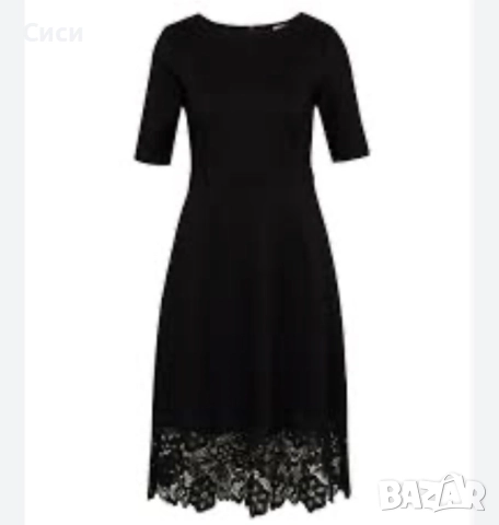 Черна рокля с дантела, снимка 3 - Рокли - 52902671