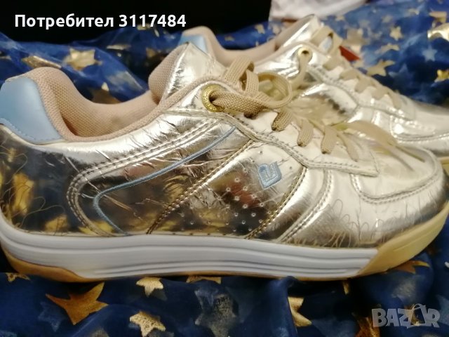 Лукс Дамски  италянски маратонки най новия модел в златисто 