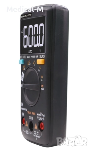 RM102Pro multimeter мултиметър – 6000 отчета, подсветка, AC/DC амперметър, волтметър, измерване на , снимка 5 - Друга електроника - 52895480