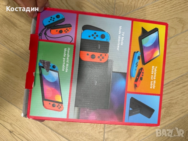 Nintento switch oled red+case , снимка 3 - Nintendo конзоли - 51790037