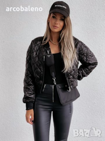 Дамско ватирано яке с къс цип, 3цвята, снимка 3 - Якета - 44119011