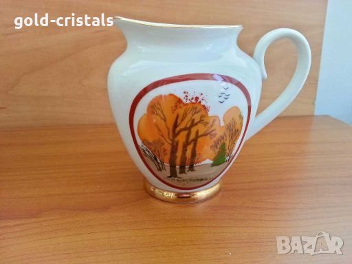 Руски порцелан лфз чайник и латиера , снимка 3 - Антикварни и старинни предмети - 28623080