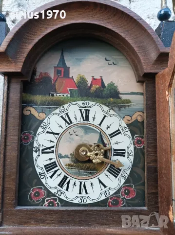 Атлас холандски рисуван стенен часовник, снимка 3 - Стенни часовници - 49982641