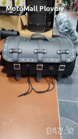 Нови кожен куфар дисаги за чопър рокер мотор мото багаж нови кожени, снимка 6 - Аксесоари и консумативи - 49169575