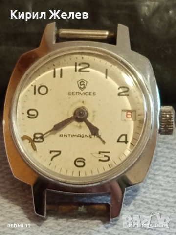 Стар механичен часовник дамски SERVICES ANTI-MAGNETIC работи за КОЛЕКЦИЯ 51500, снимка 6 - Антикварни и старинни предмети - 52332935