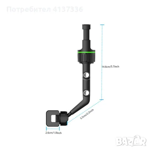 Универсална поставка за телефон или GPS навигация в автомобил, до 360° ъгъл на въртене, снимка 5 - Аксесоари и консумативи - 47297443