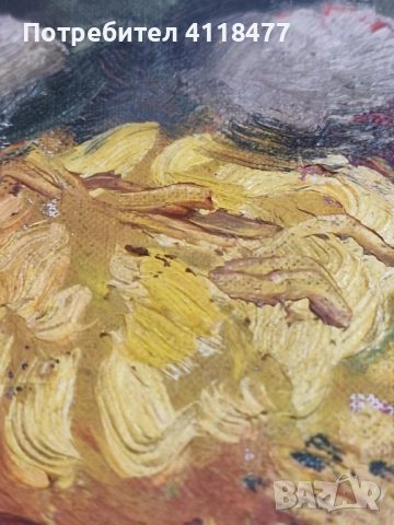 Стара голяма картина на платно, снимка 8 - Картини - 52483287
