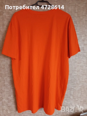 HERMES мъжка тениска в оранжево, снимка 4 - Тениски - 53421218