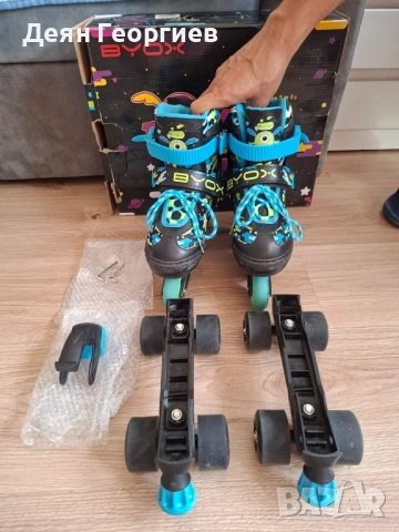 Продавам Детски ролери-кънки 2в1 Byox, Zax M, 34-37, син, снимка 2 - Ролери, кънки - 51634527