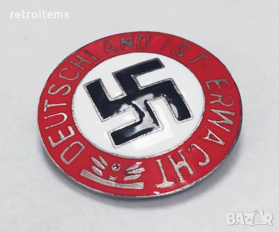 WW2 3 Райх, Емайлирана значка 5см, Deutschland 1st - Erwacht, снимка 3 - Колекции - 52848617