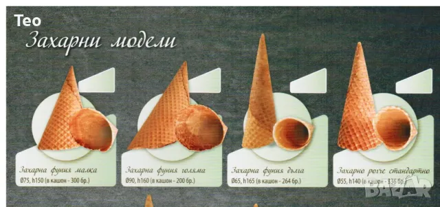 Захарни фунийки за сладолед, снимка 2 - Машини за сладолед - 50284594