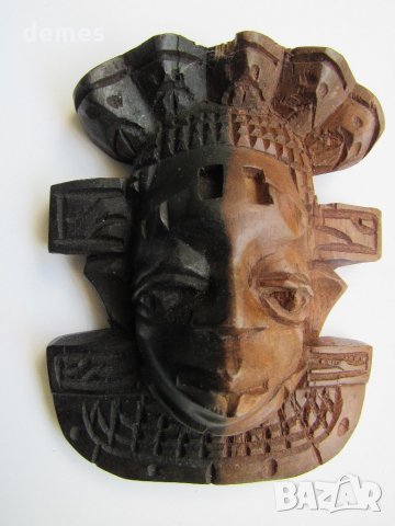  Африканска паспортна маска от кралски абанос, снимка 3 - Други ценни предмети - 28790279